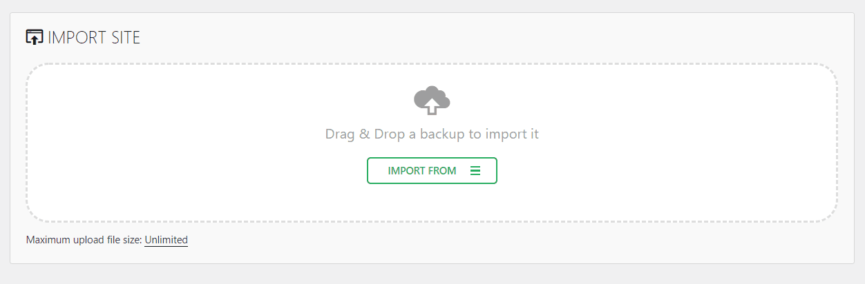 Import - All-in-one WP migration