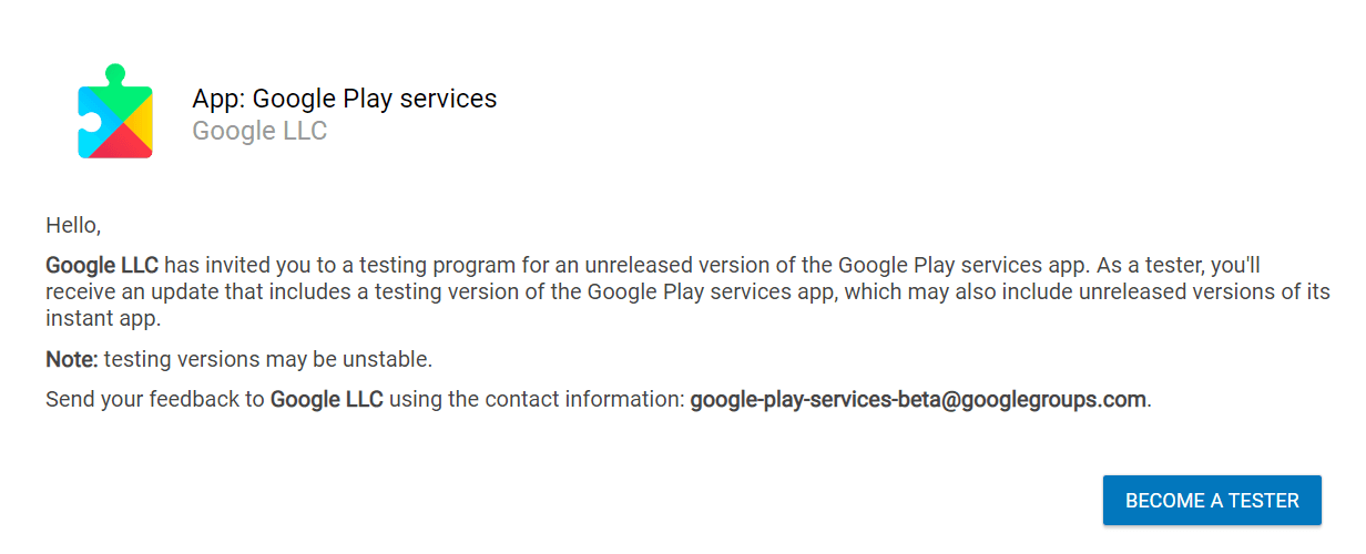Become beta tester by URL