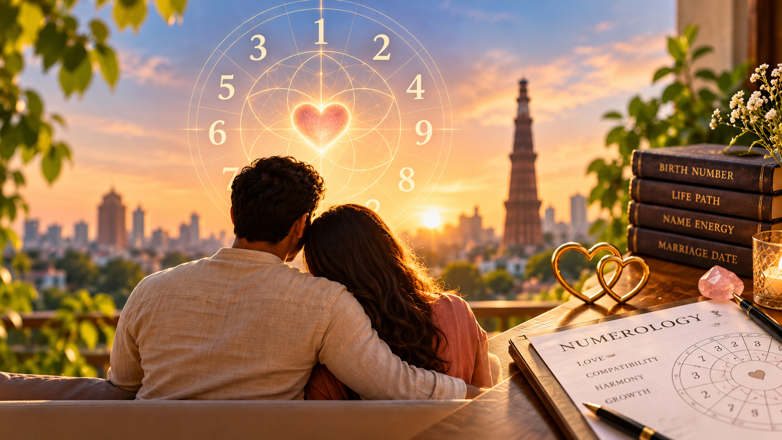 Romantic Numerology at Sunset